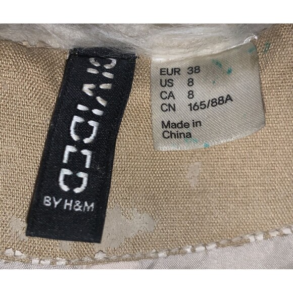 H&M Divided Faux Fur Beige Vest size 8 - Picture 9 of 10
